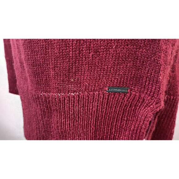 Eddie Bauer Sweater Size M Burgundy Maroon Pullover Crewneck Preppy Academia - Picture 14 of 15